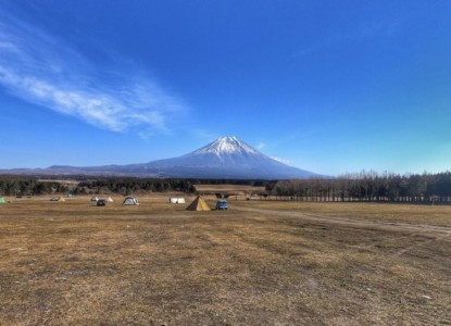 ふもとっぱらキャンプ場から見える富士山