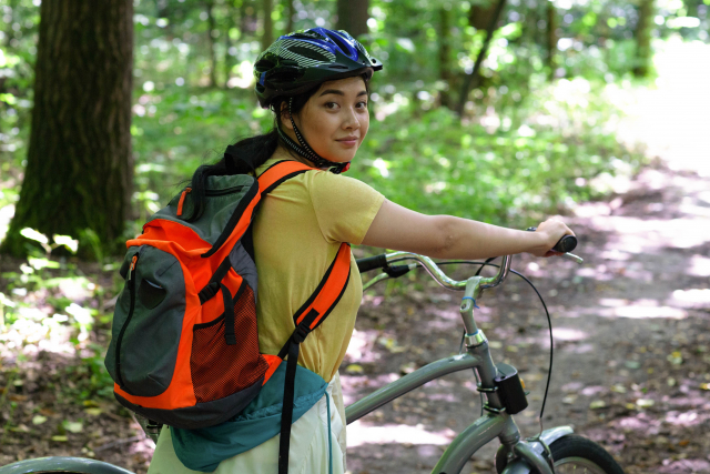 自転車　リュック