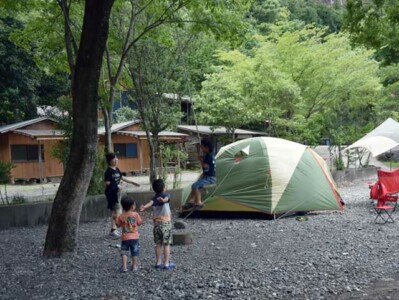 奈良　キャンプ場、谷瀬つり橋オートキャンプ場