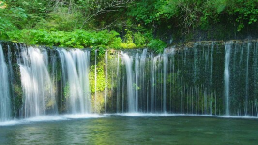 軽井沢　白糸の滝