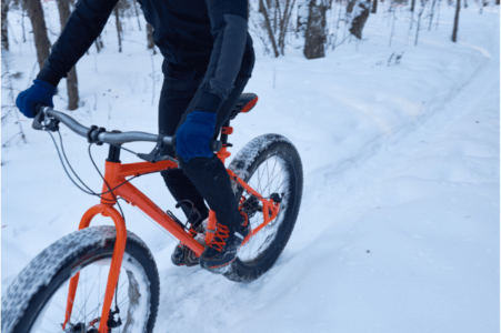 冬　自転車